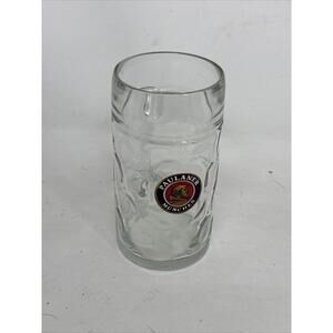 Paulaner Munchen Dimpled Glass Beer Stein One Liter 1L Beer Mug